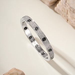 Cartier Classic Model Love Bracelet With Ceramic Paved