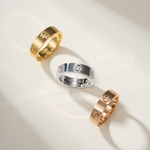 Cartier Classic Model Love Ring With 3 Diamonds