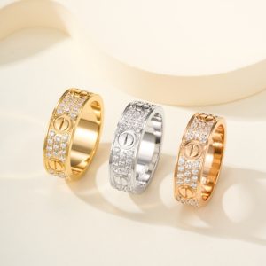 Cartier Classic Model Love Ring Paved