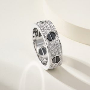 Cartier Classic Model Love Ring Paved With Ceramic