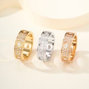 Cartier Classic Model Love Ring Paved With 6 Diamonds
