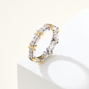 Tiffany Sixteen Stone by Tiffany Narrow Ring Yellow Gold
