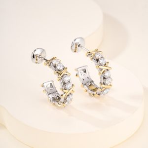 Tiffany Sixteen Stone by Tiffany Hoop Earrings 2001