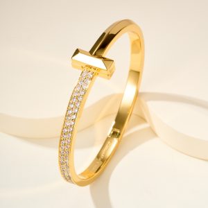 Tiffany T:T1 Wide Diamond Hinged Bangle tiffany1002