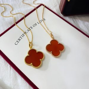 Van Cleef & Arpels Magic Alhambra Long Necklace 1 Motif Carnelian vca2008