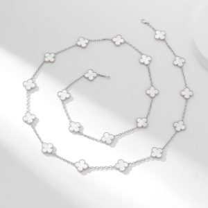 Van Cleef & Arpels Vintage Alhambra long necklace 20 motifs White Mother-of-pearl vca2040