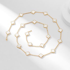 Van Cleef & Arpels Vintage Alhambra long necklace 20 motifs White Mother-of-pearl vca2041