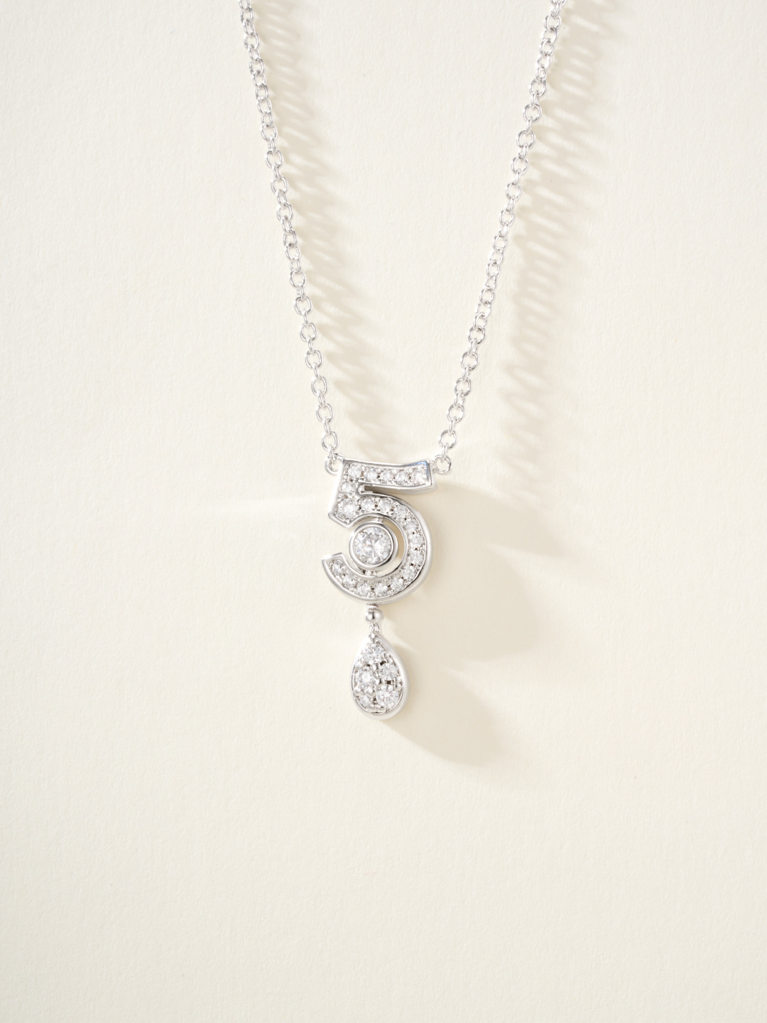 Chanel Eternal N°5 Necklace with Diamonds cc2004 1 Chanel Eternal N°5 Necklace with Diamonds cc2004