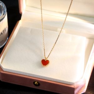 Van Cleef & Arpels Sweet Hearts Necklace Carnelian vca2010