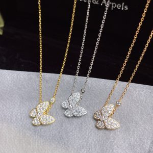 Van Cleef & Arpels Two Butterfly Necklace Diamonds vca2026