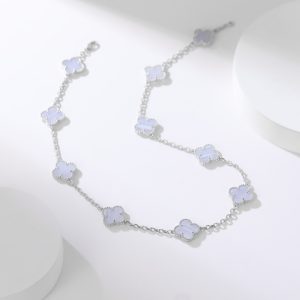 Van Cleef & Arpels Vintage Alhambra Necklace 10 Motifs Chalcedony vca2055