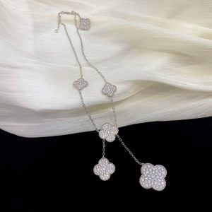 Van Cleef & Arpels Magic Alhambra Necklace 6 Motifs Diamonds vca2059