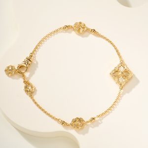 Home 15 Buccellati Opera Tulle Yellow Gold Bracelet with Enamel Logo buccellati1002