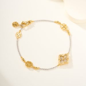 Home 16 Buccellati Opera Tulle Yellow Gold Bracelet with Enamel Logo buccellati1003