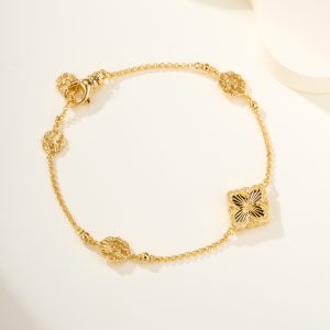 Buccellati Opera Tulle Yellow Gold Bracelet with Enamel Logo buccellati1004