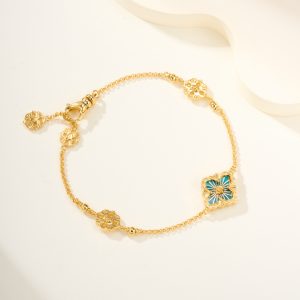 Buccellati Opera Tulle Yellow Gold Bracelet with Enamel Logo buccellati1008