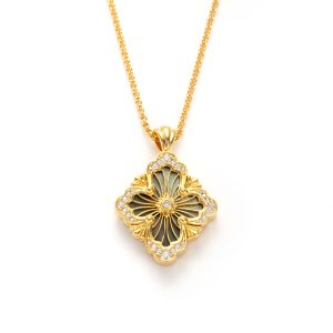 Buccellati Opera Tulle Yellow Gold Pendant With Diamonds buccellati1010