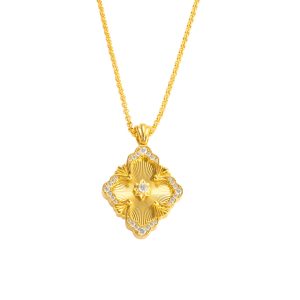 Buccellati Opera Tulle Yellow Gold Pendant With Diamonds buccellati1011