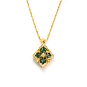 Buccellati Opera Tulle Yellow Gold Pendant With Diamonds buccellati1015