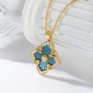 Buccellati Opera Tulle Yellow Gold Pendant With Diamonds buccellati1016