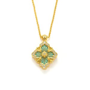 Buccellati Opera Tulle Yellow Gold Pendant With Diamonds buccellati1013