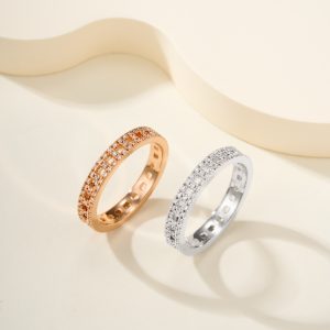 Tiffany T True Narrow Ring with Pave Diamonds tiffany3016