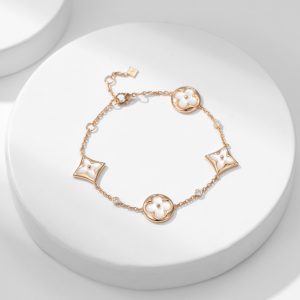 Louis Vuitton Color Blossom BB Star and Sun Multi-Motif Bracelet White Mother-of-Pearl and Diamonds lv2001